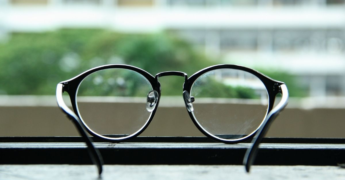 Glasses showing clarity